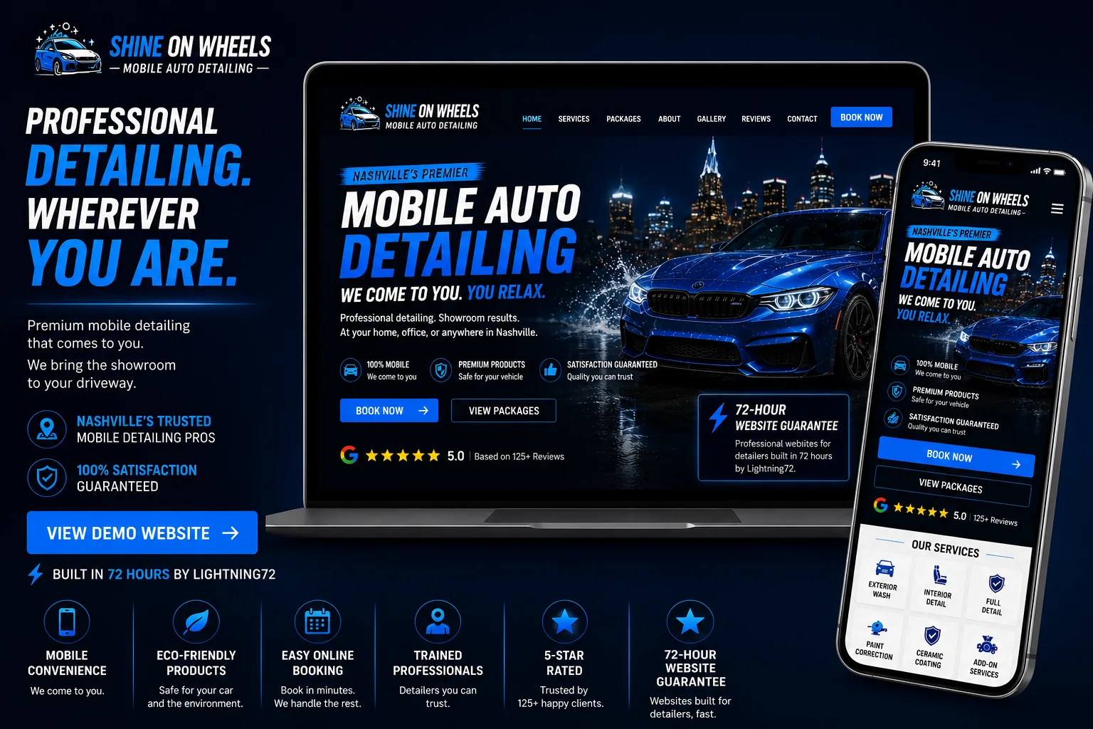 Mobile detailing website presentation by Lightning72