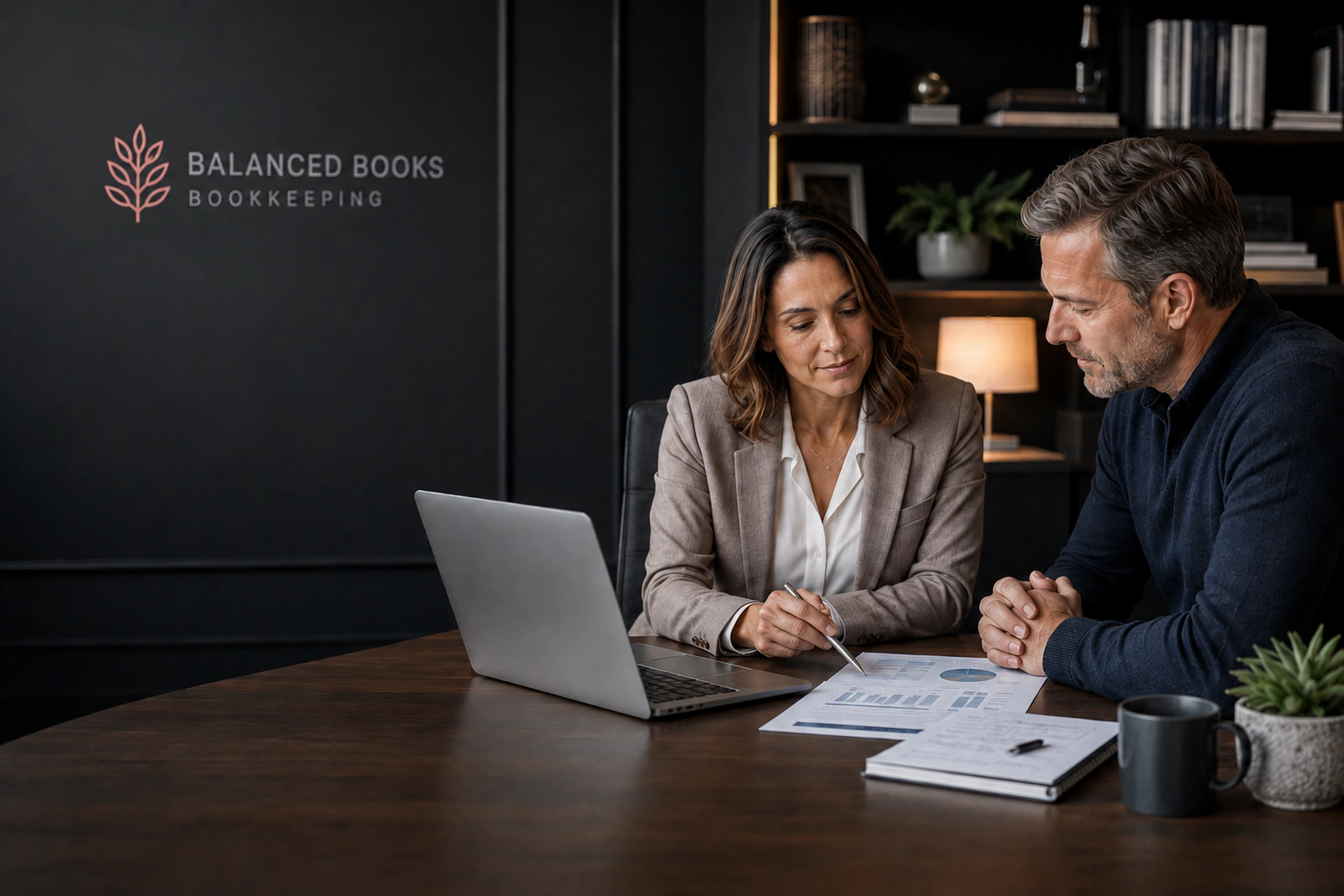Bookkeeper welcoming a client