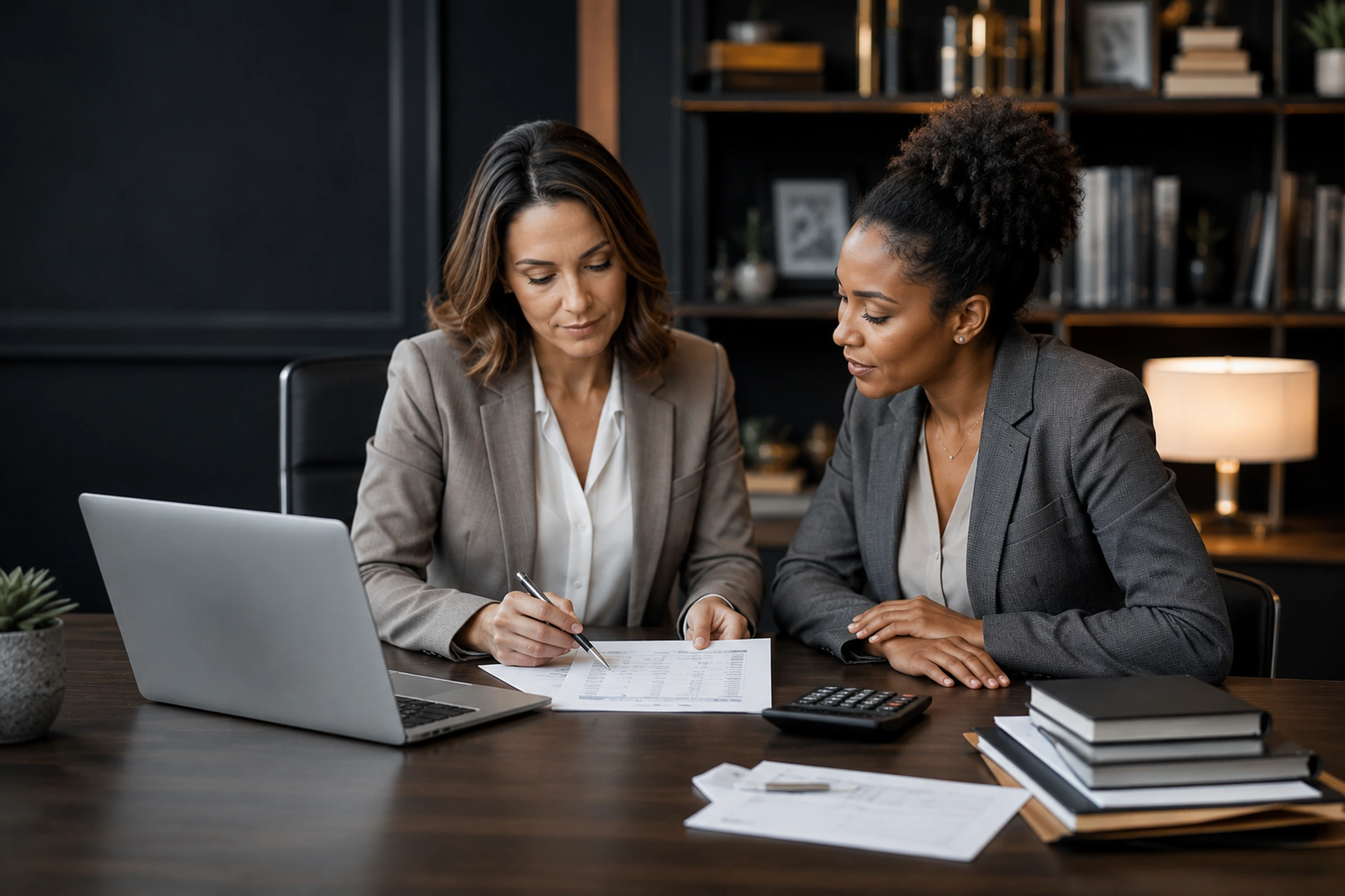 Bookkeeping software on monitor