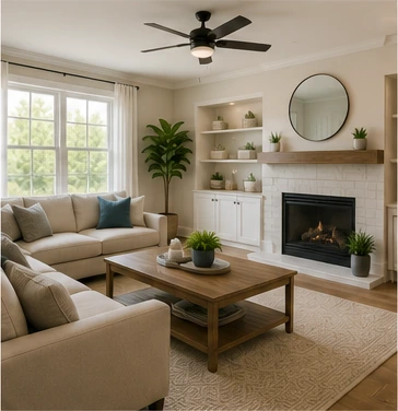 Clean living room