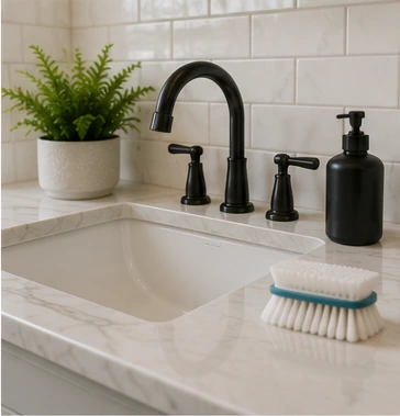 Sink Detail after professional cleaning