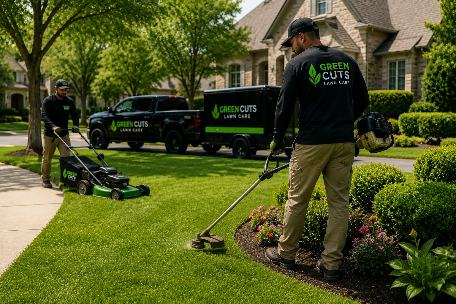 Crew working image for lawn care website About page