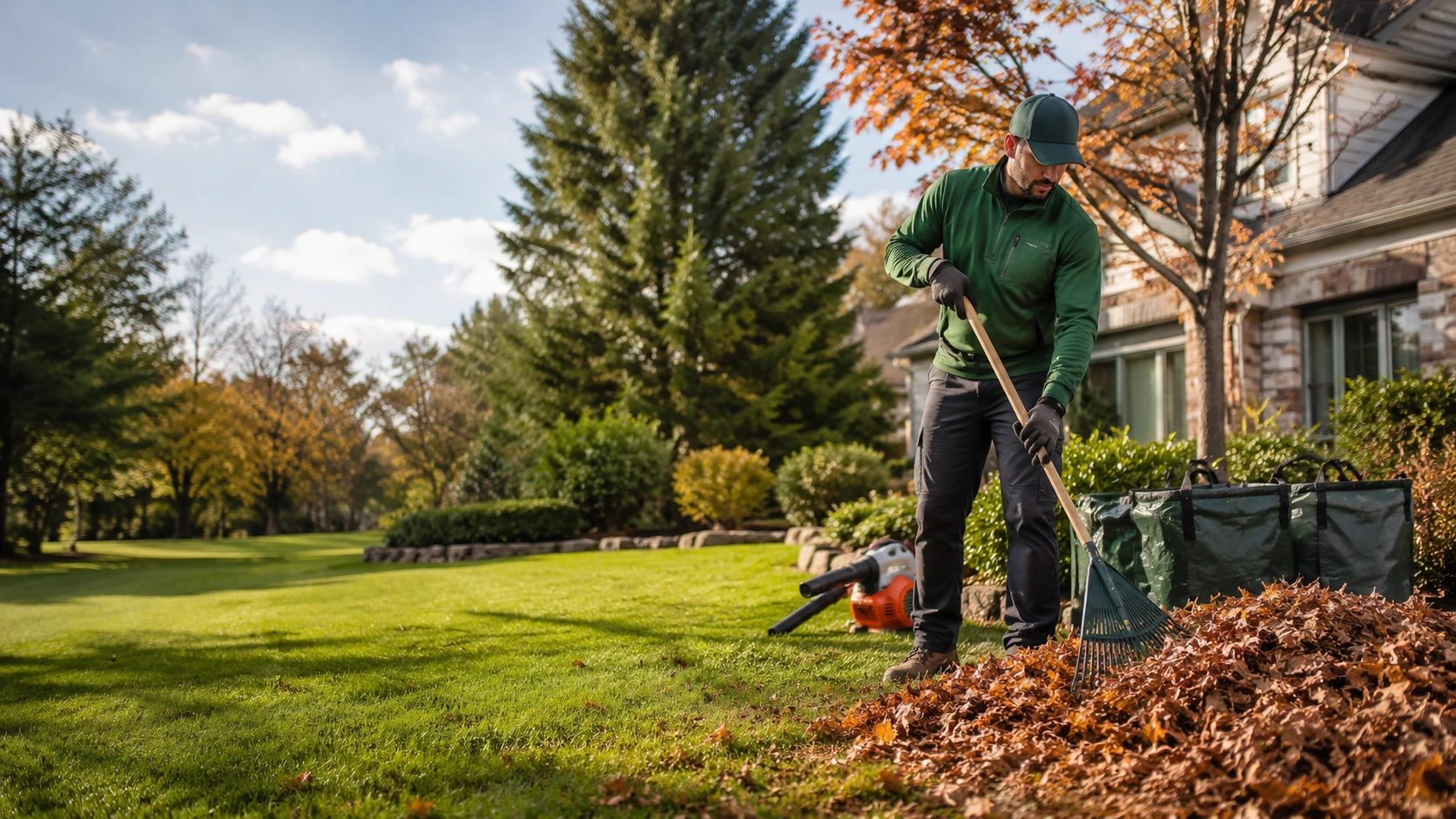Leaf Removal lawn care website service page example