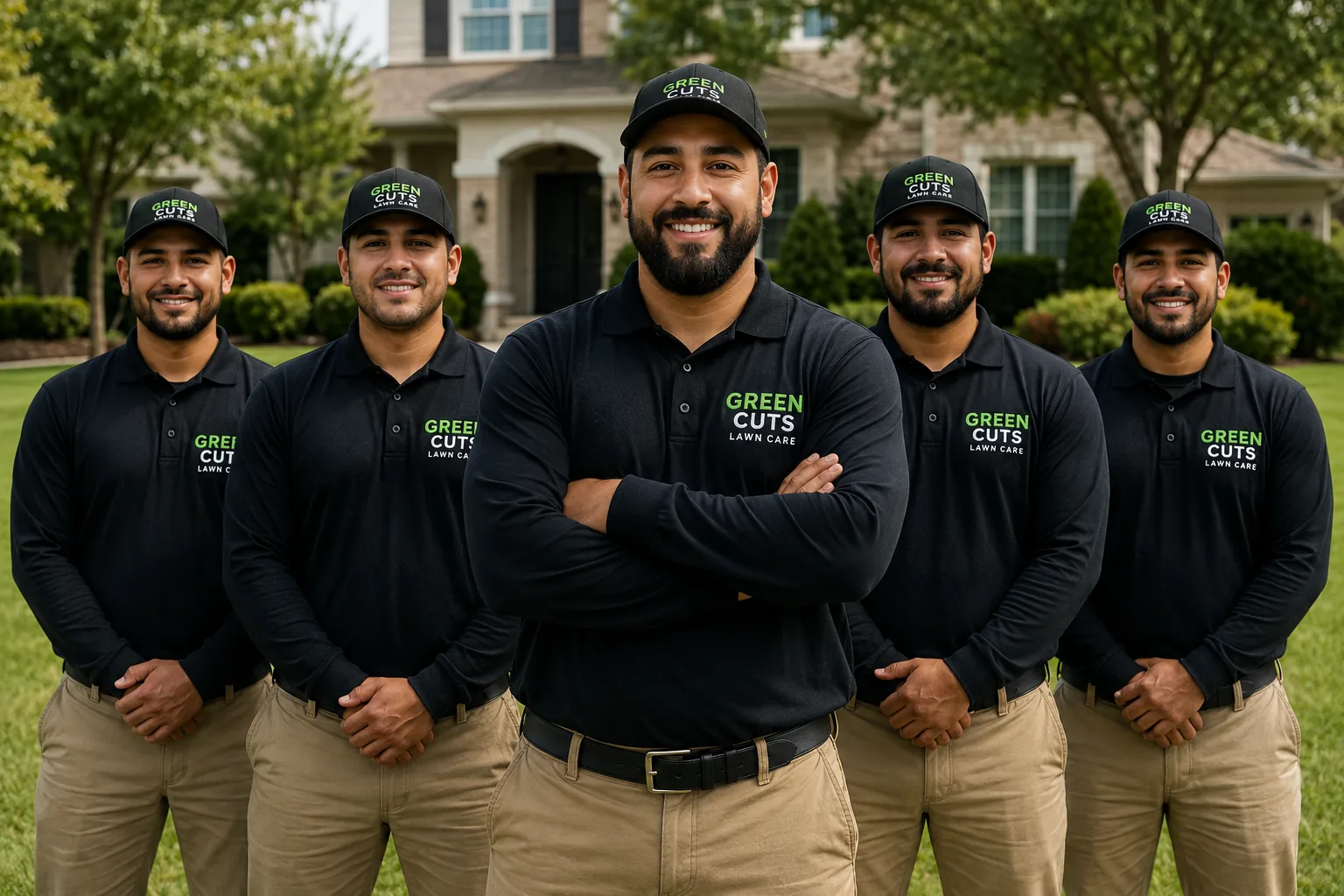 Lawn care team photography for company website About section