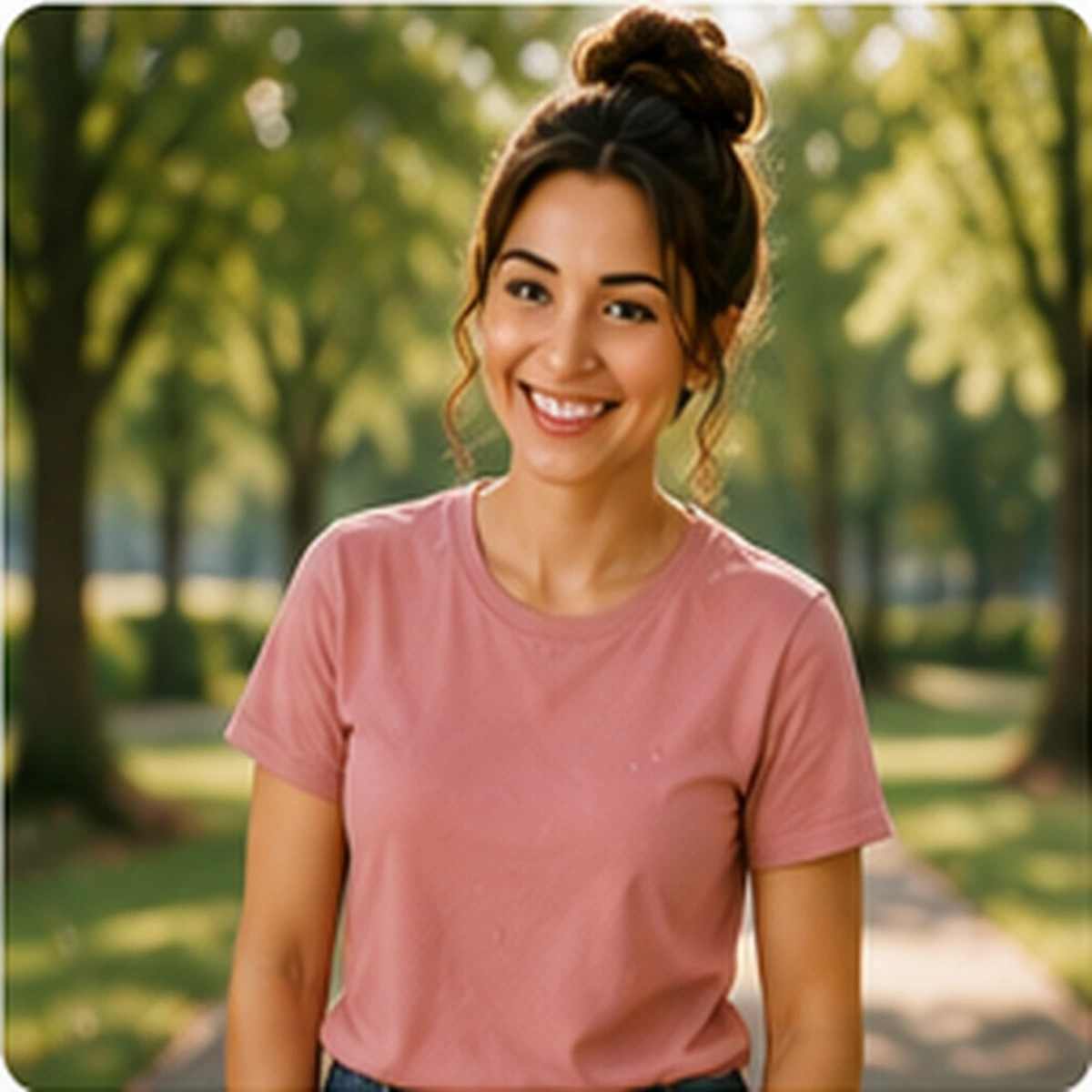 Kayla smiling outdoors