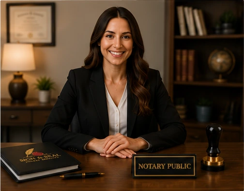 Professional notary portrait