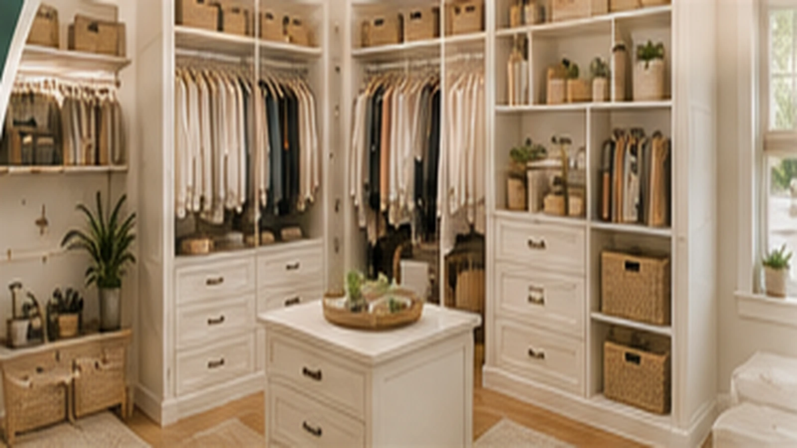 a luxurious organized walk-in closet