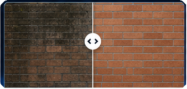 Pressure washing before and after comparison
